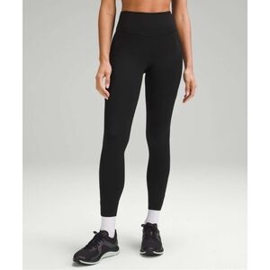 Lululemon Fast & Free 28" Black High Rise Activewear Leggings W Pockets Size 6